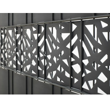 Sichtschutzstreifen Konsta für Doppelstabmatte PVC 5 Streifen 251,5 x 19,2 cm anthrazit