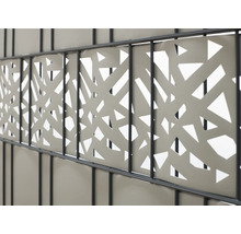 Sichtschutzstreifen Konsta für Doppelstabmatte PVC 5 Streifen 251,5 x 19,2 cm grau