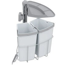 Abfalltrennsystem mit zwei Behältern und Ablageschale