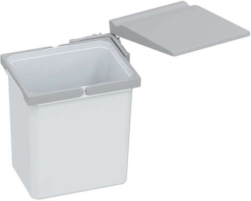 Abfallsammler Einbaumülleimer Wertstoffsammler Vauth-Sagel VS ENVI Single-15L 15,5 l silber grau Abfallbehälter mit offenem Deckel für Küchenabfälle