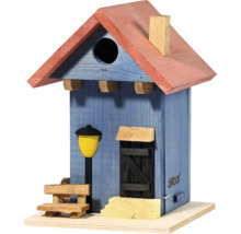 Dekoratives Vogelhaus mit Sitzbank und Laterne