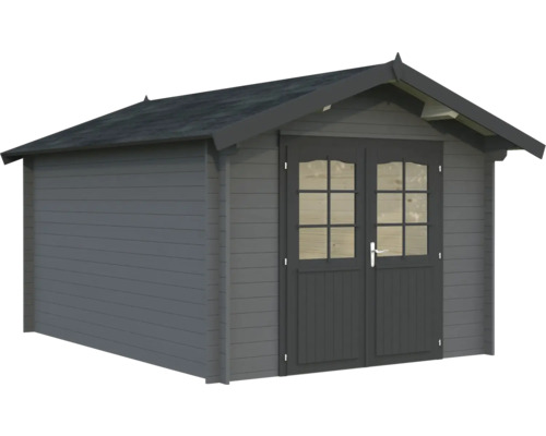 Gartenhaus Palmako Lotta 10 m² 331 x 430 cm dunkelgrau-anthrazit