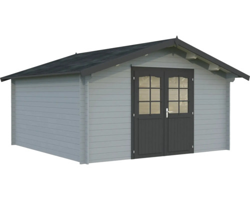 Gartenhaus Palmako Lotta 13,9 m² 422 x 430 cm hellgrau-anthrazit