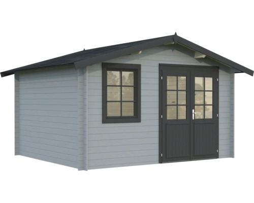 Gartenhaus Palmako Klara 10,4 m² 424 x 354 cm hellgrau-anthrazit