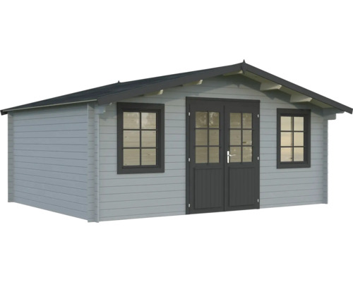 Gartenhaus Palmako Klara 17 m² 518 x 420 cm hellgrau-anthrazit