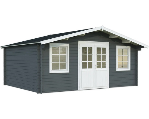 Gartenhaus Palmako Klara 17 m² 518 x 420 cm dunkelgrau-weiß