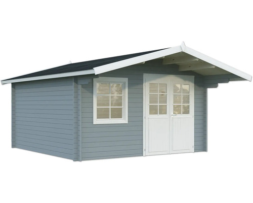 Gartenhaus Palmako Britta 14,6 m² 454 x 544 cm hellgrau-weiß