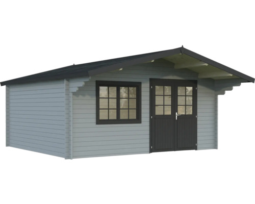 Gartenhaus Palmako Britta 19,7 m² 516 x 579 cm hellgrau-anthrazit