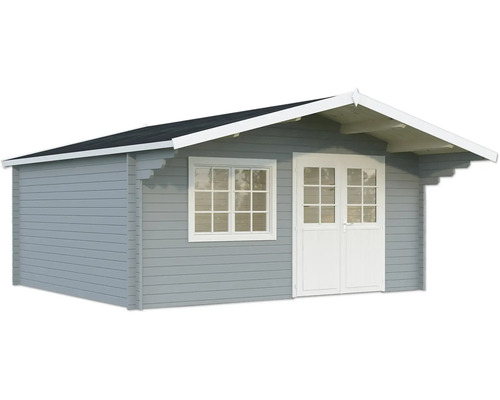 Gartenhaus Palmako Britta 19,7 m² 516 x 579 cm hellgrau-weiß