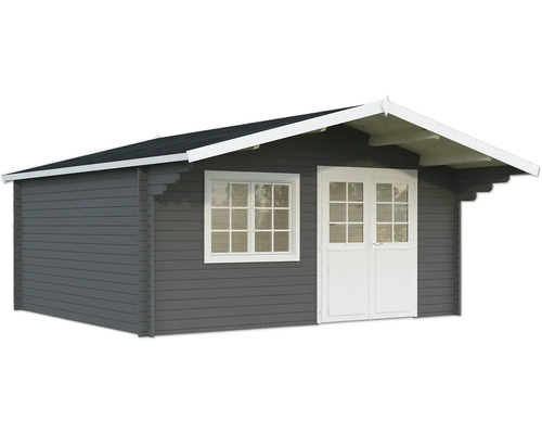 Gartenhaus Palmako Britta 19,7 m² 516 x 579 cm dunkelgrau-weiß