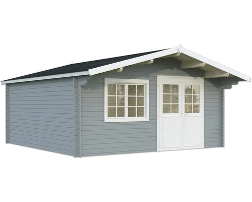 Gartenhaus Palmako Britta 22,3 m² 516 x 594 cm hellgrau-weiß