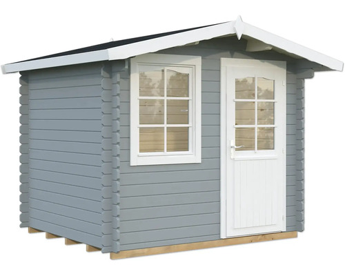 Gartenhaus Palmako Emma 4,6 m² inkl. Fußboden 290 x 250 cm hellgrau-weiß