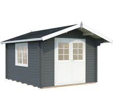 Gartenhaus Palmako Sally 10,2 m² inkl. Fußboden 362 x 440 cm dunkelgrau-weiß