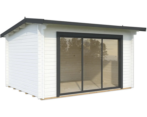 Gartenhaus Palmako Ines 11,1 m² Slide inkl. Fußboden 434 x 379 cm weiß-anthrazit Gartenhaus Palmako Ines 11,1 m² Slide inkl. Fußboden 434 x 379 cm weiß-anthrazit