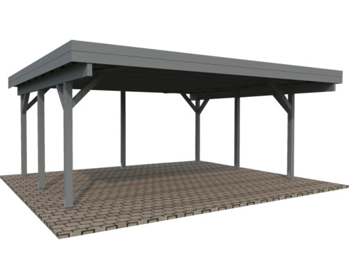 Doppelcarport Palmako Karl 20,6 m² 555 x 372 cm dunkelgrau