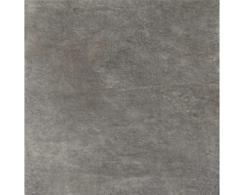 Feinsteinzeug Terrassenplatte Materic Rust 90 cm x 90 cm x 2 cm Graue Bodenfliese mit Steinstruktur