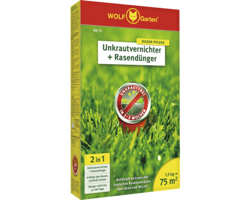 Wolf Garten Unkrautvernichter plus Rasendünger für die Rasenpflege