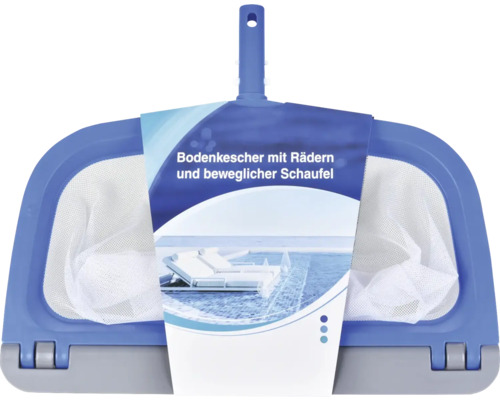 Poolkescher mit Rollen und beweglicher Schaufel