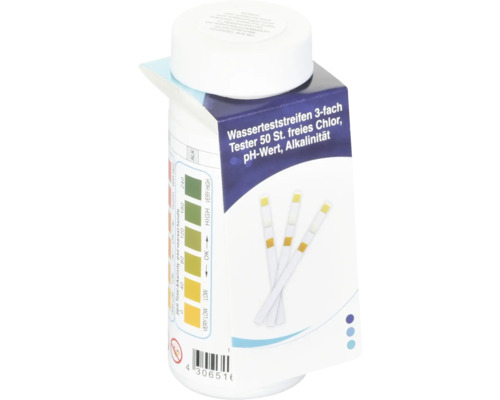 Wasser Teststreifen zur Bestimmung von Chlor, pH-Wert und Alkalinität
