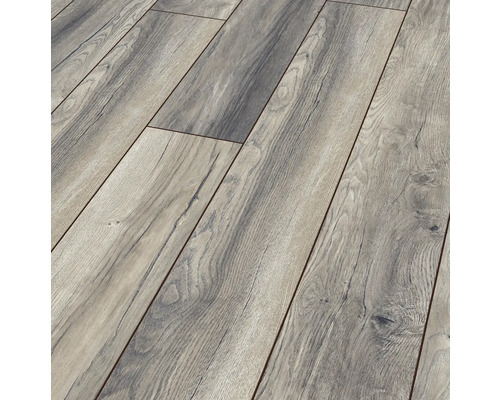 Nahaufnahme von Laminatboden mit Holzoptik