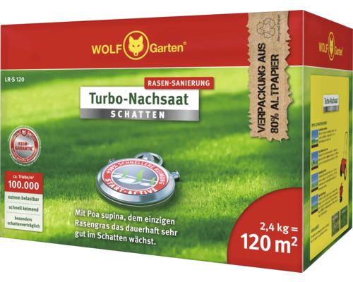 Rasensamen WOLF-Garten Nachsaat Schatten, 2,4 kg / 120 m²