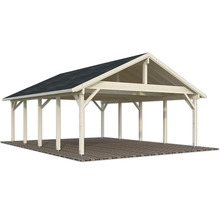 Holzcarport mit Flachdach