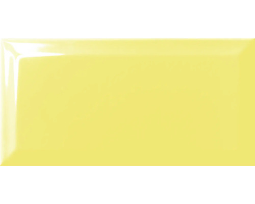 Steingut Wandfliese Metro 10 x 20 cm amarillo glänzend Einzelne glänzende Wandfliese