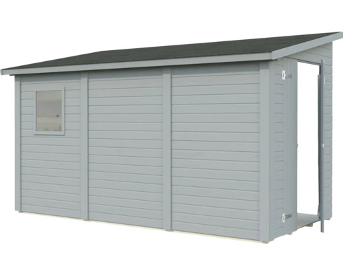 Gartenhaus Palmako Mia 5,4 m² inkl. Fußboden 354 x 178 cm hellgrau