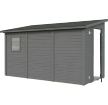 Gartenhaus Palmako Mia 5,4 m² inkl. Fußboden 354 x 178 cm dunkelgrau