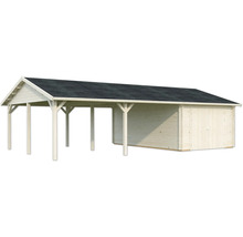 Holzgarage mit Carport für den Außenbereich