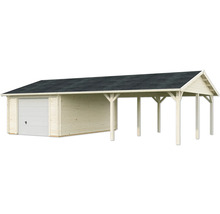 Holzgarage mit Carport Anbau