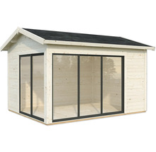 Gartenhaus aus Holz mit Glasfront