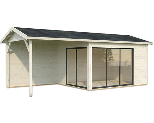 Holzgartenhaus mit Schiebetür