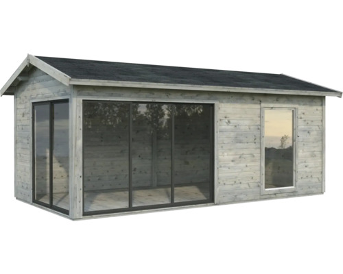 Gartenhaus Palmako Amanda 17,1 m² Slide inkl. Fußboden 639 x 340 cm tauchgrundiert grau Gartenhaus Palmako Amanda 17,1 m² Slide inkl. Fußboden 639 x 340 cm tauchgrundiert grau