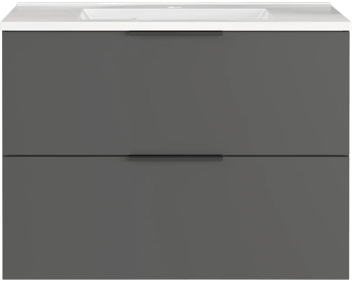 Waschtischunterschrank mit zwei Schubladen und Waschbecken
