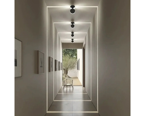 LED Deckenleuchte Wandleuchte, 360° schwenkbar, 8 W, IP 20, schwarz