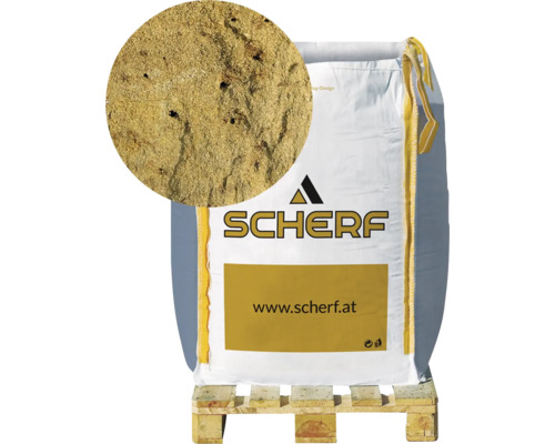 Big Bag mit Sand auf einer Palette mit Schaerf Logo