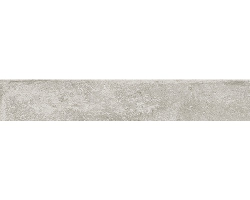 Feinsteinzeug Sockelfliese Greenwich Greige 10x60 cm grau Keramikfliese mit strukturierter Oberfläche