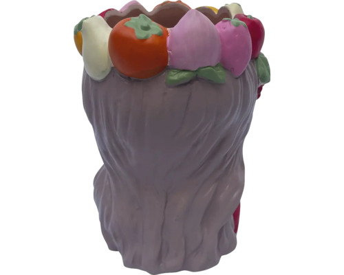 Blumentopf mit Obstdekor