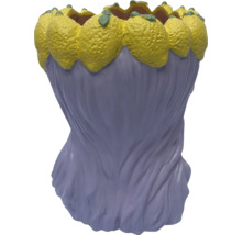 Blumentopf mit Zitronenmuster