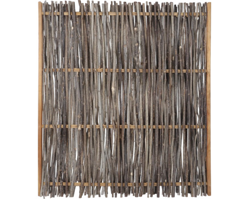 Holzzaun aus Ästen für den Garten