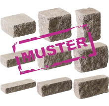 Verschiedene Betonpflastersteine als Muster