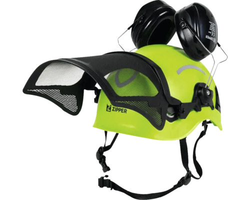 Forsthelm mit Gesichtsschutz und Gehörschutz