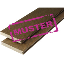 Muster von zwei Terrassendielen aus Holz Muster von zwei Terrassendielen aus Holz