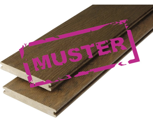Handmuster Masivo Vollprofil mattiert 20x145x300 mm dunkelbraun