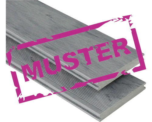 Handmuster Masivo Vollprofil dunkelgrau mattiert 20x145x300 mm