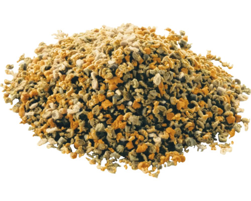 Nahaufnahme eines Haufens aus mineralischem Katzenstreu