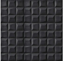 Schwarze 3D-Wandpaneele mit quadratischem Muster