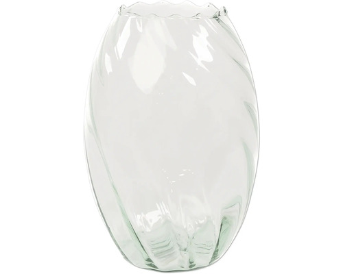 Dekorative Vase aus durchsichtigem Glas