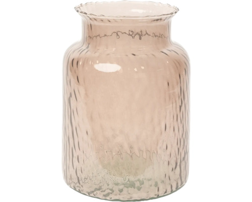 Dekorative Glasvase mit geriffelter Oberfläche